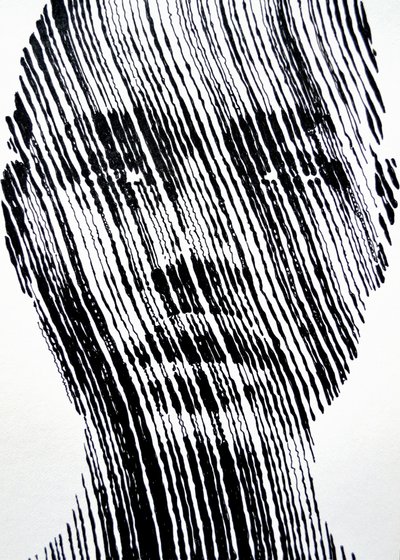 Retrato de línea abstracta de Erik Van Velzen