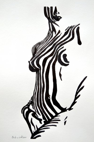 Nude con rayas de cebra de Erik Van Velzen