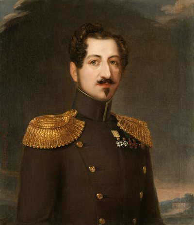 Retrato de Oscar I 1799-1859, Rey de Suecia y Noruega, 1844 de Erik Wahlbergson
