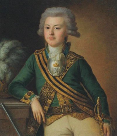 Retrato de Yakov Ivanovich Likhachov, Subteniente del Regimiento de Guardias de Vida de Semyonovsky, 1792 de Ermolay Dementyevich Kamezhenkov