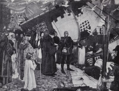 Explorador inglés de origen italiano, John Cabot, quien descubrió la costa de América del Norte de Ernest (after) Board