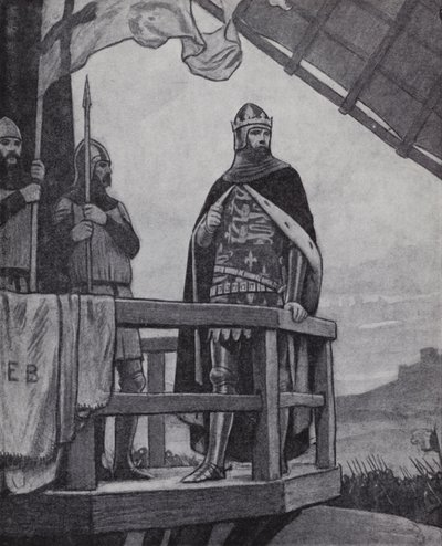 El Rey Eduardo III en la Batalla de Crécy, Francia, 26 de agosto de 1346 de Ernest (after) Board