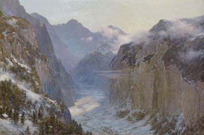 En sus manos están los lugares profundos de la tierra (Salmo 95) 1916 de Ernest Albert Waterlow