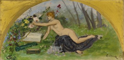 Boceto para el Salón de las Ciencias del Ayuntamiento de París: Botánica, entre 1889 y 1892 (óleo sobre lienzo) de Ernest Ange Duez