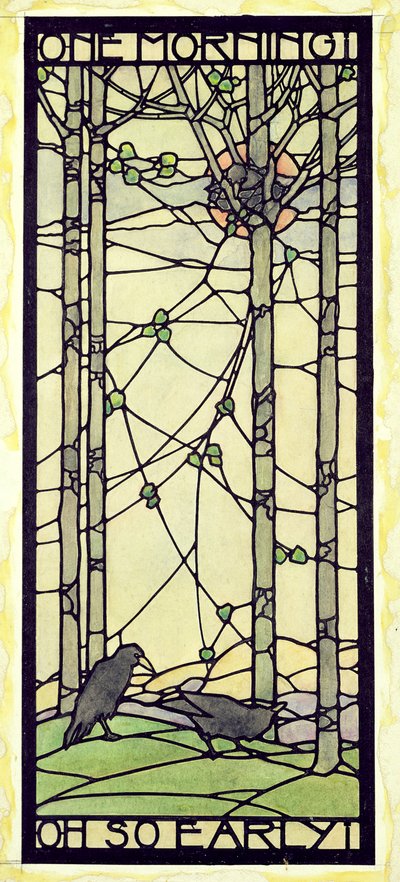 One Morning Oh So Early, c.1908-10 (tinta y acuarela sobre tarjeta) de Ernest Archibald Taylor