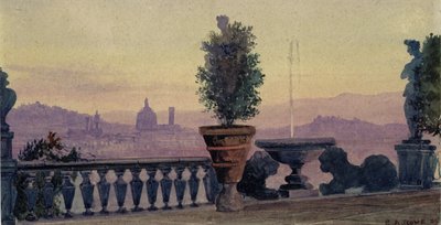 Una vista de Florencia desde las colinas circundantes, 1904 de Ernest Arthur Rowe