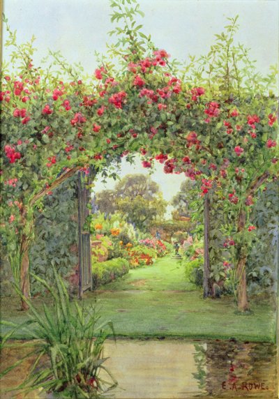 Crimson Rambler, Harleyford Manor, Marlow de Ernest Arthur Rowe