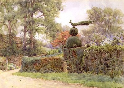 El viejo seto de tejo, Speldhurst, Kent de Ernest Arthur Rowe