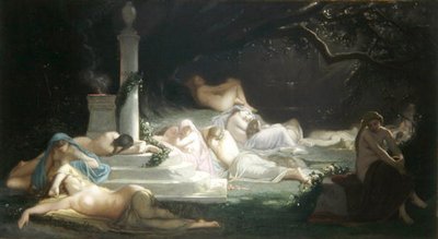 Ninfas en la tumba de Adonis de Ernest Augustin Gendron