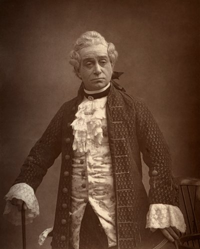David James, actor británico, en David Garrick, 1887 de Ernest Barraud