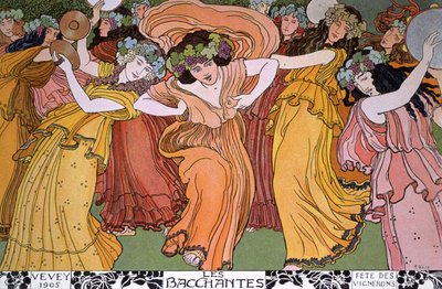 Fiesta de los viticultores en Vevey, Francia: las Bacantes de Ernest Bieler