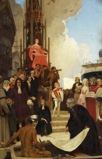 Una imagen alegórica de Bristol de Ernest Board