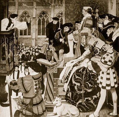 Latimer predicando ante Eduardo VI, ilustración de 