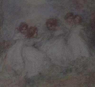 Cinco Niñas Pequeñas de Ernest Charles de Belle