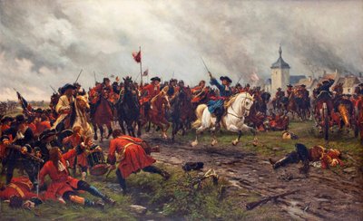 Guillermo III de Inglaterra en la Batalla del Boyne de Ernest Crofts