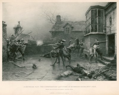 Conspiración de la pólvora; La última resistencia de los conspiradores en Holbeach House, 7 de noviembre de 1605 de Ernest Crofts