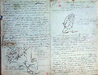 Carta ilustrada a Paul Verlaine, 3 de marzo de 1881 de Ernest Delahaye