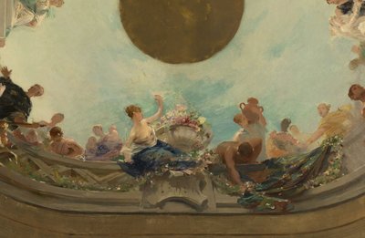 Boceto para el Ayuntamiento de Courbevoie: el Ayuntamiento de Courbevoie preside la celebración de la boda de Ernest Delahaye