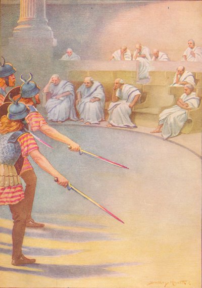 Sentados en sillas de marfil, un número de hombres extraños y venerables, c1912 de Ernest Dudley Heath