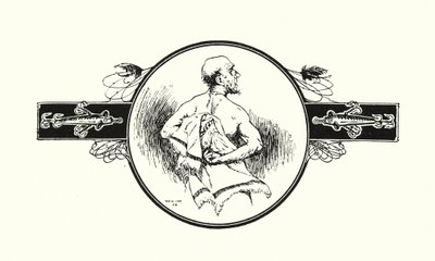Pescador secándose la espalda (litografía) de Ernest Edward Briggs