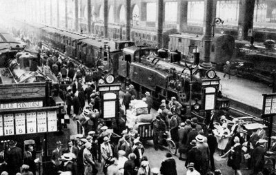 Llegada del tren a la estación del norte, París, 1931 de Ernest Flammarion
