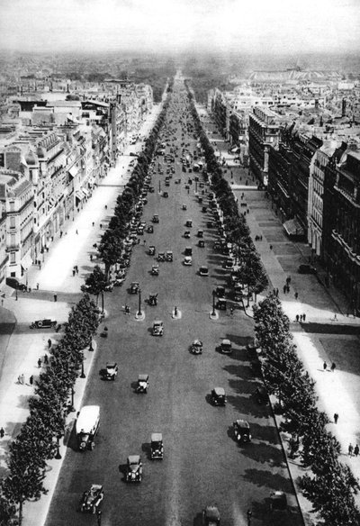 Vista de la Avenida de los Campos Elíseos, París, 1931 de Ernest Flammarion