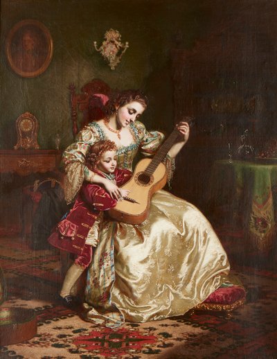 El primer paso del romance (óleo sobre lienzo) de Ernest Gustav Giradot