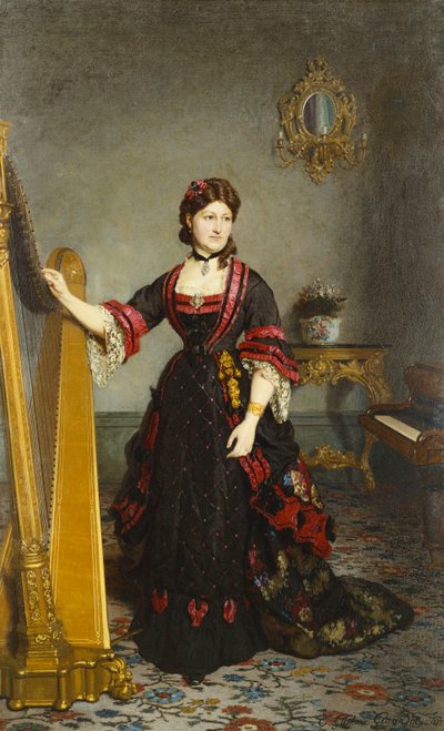 Retrato de una dama, 1877 de Ernest Gustave Girardot