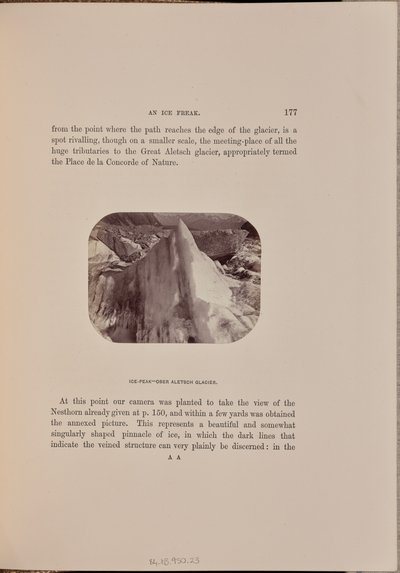 Pico de hielo - Glaciar Aletsch superior de Ernest H. Edwards