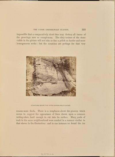 Estrías junto al glaciar Unter Grindelwald de Ernest H. Edwards