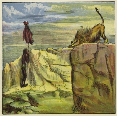 Caza de leones Ashanti de Ernest Henry Griset
