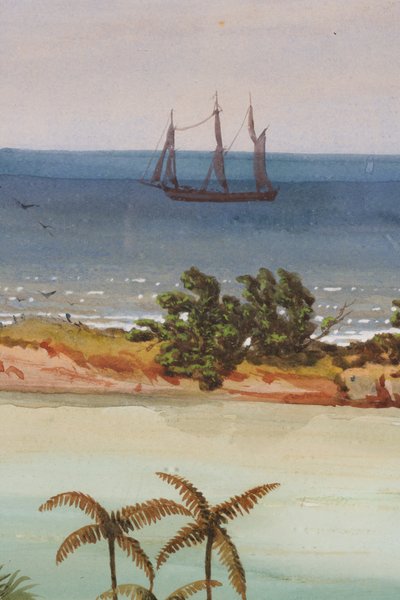 Detalle de Tríptico de un Atolón de Ernest Henry Griset