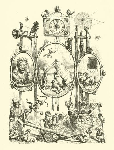 Rimas infantiles nacionales, frontispicio de Ernest Henry Griset