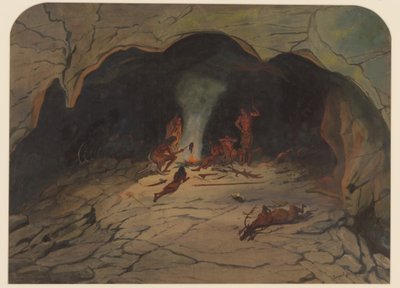 Escena prehistórica, 1871 de Ernest Henry Griset