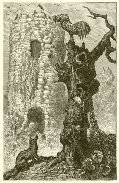 El gallo y el zorro de Ernest Henry Griset