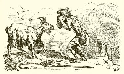 El cabrero y la cabra de Ernest Henry Griset