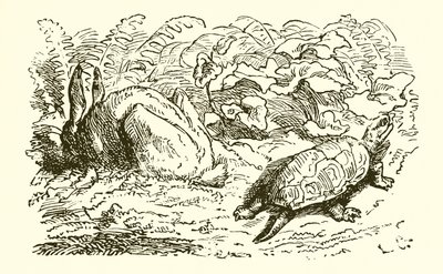 La liebre y la tortuga de Ernest Henry Griset