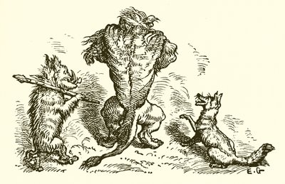 El león, el zorro y el lobo de Ernest Henry Griset