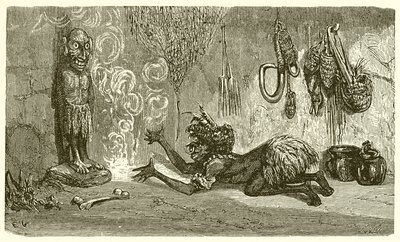 El hombre y su dios de madera de Ernest Henry Griset