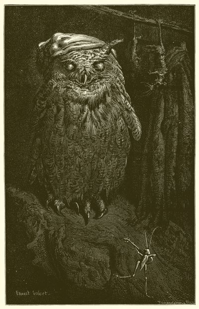 El búho y el saltamontes de Ernest Henry Griset