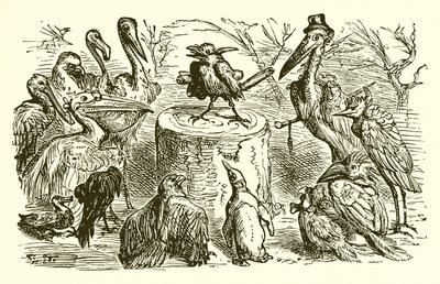 El pavo real y la urraca de Ernest Henry Griset