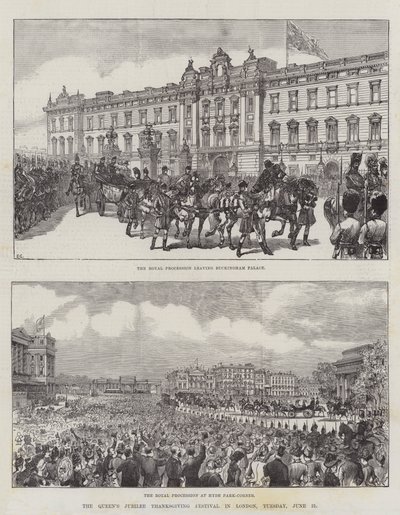 Festival de Acción de Gracias del Jubileo de la Reina en Londres, martes, 21 de junio de Ernest Henry Griset