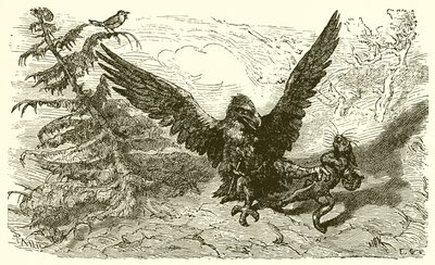 El gorrión y la liebre de Ernest Henry Griset