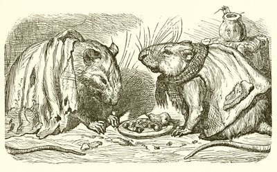 El ratón de la ciudad y el del campo de Ernest Henry Griset
