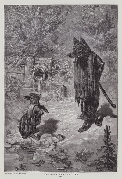 El lobo y el cordero de Ernest Henry Griset