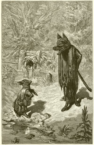 El lobo y el cordero de Ernest Henry Griset