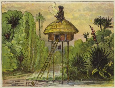 Este es el Rey de Ashantee, encaramado tan cómicamente de Ernest Henry Griset