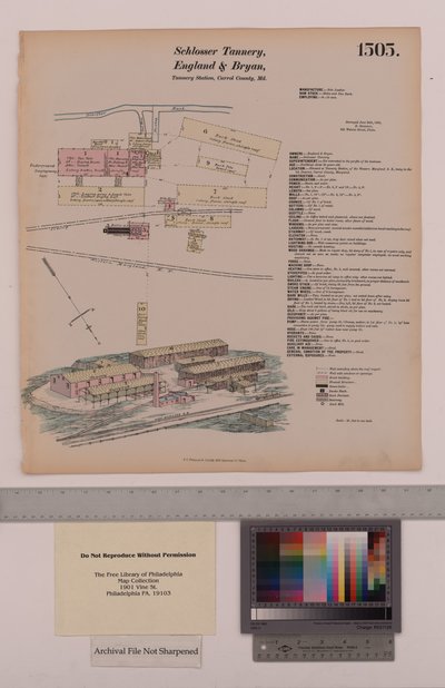 Curtiembre Schlosser, Estación de Curtiembre England y Bryan, Maryland, Encuestas Generales de Hexamer, 1880 de Ernest Hexamer