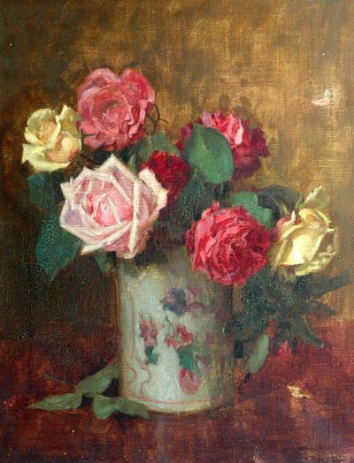 Rosas (óleo sobre lienzo) de Ernest Higgins Rigg