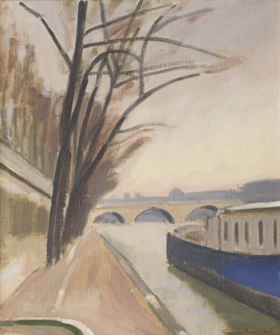 París, orillas del Sena, c.1920-30 (óleo sobre lienzo) de Ernest Hiram Brülhart